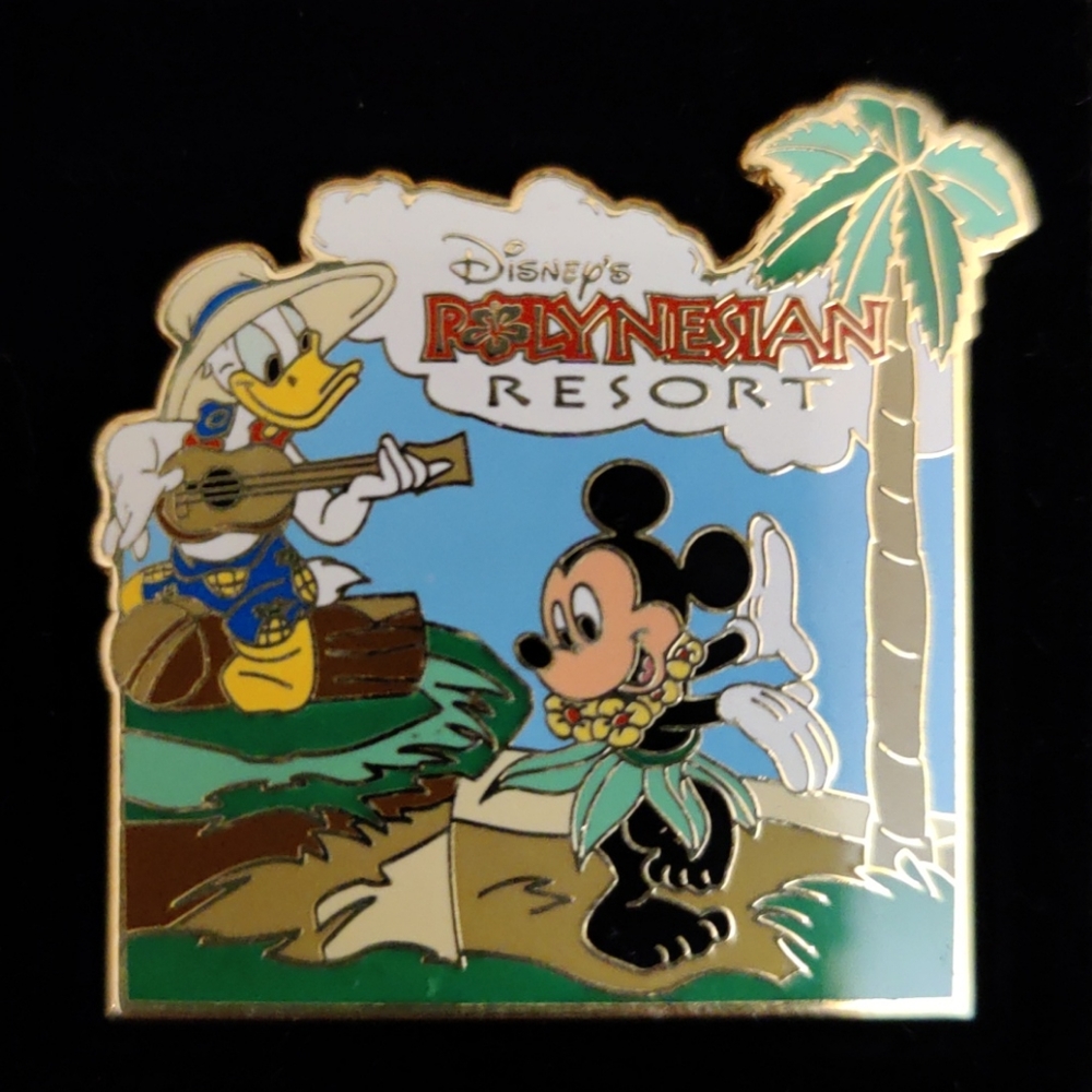 🌟 Disney Pin Mickey Donald Polynesian Resort